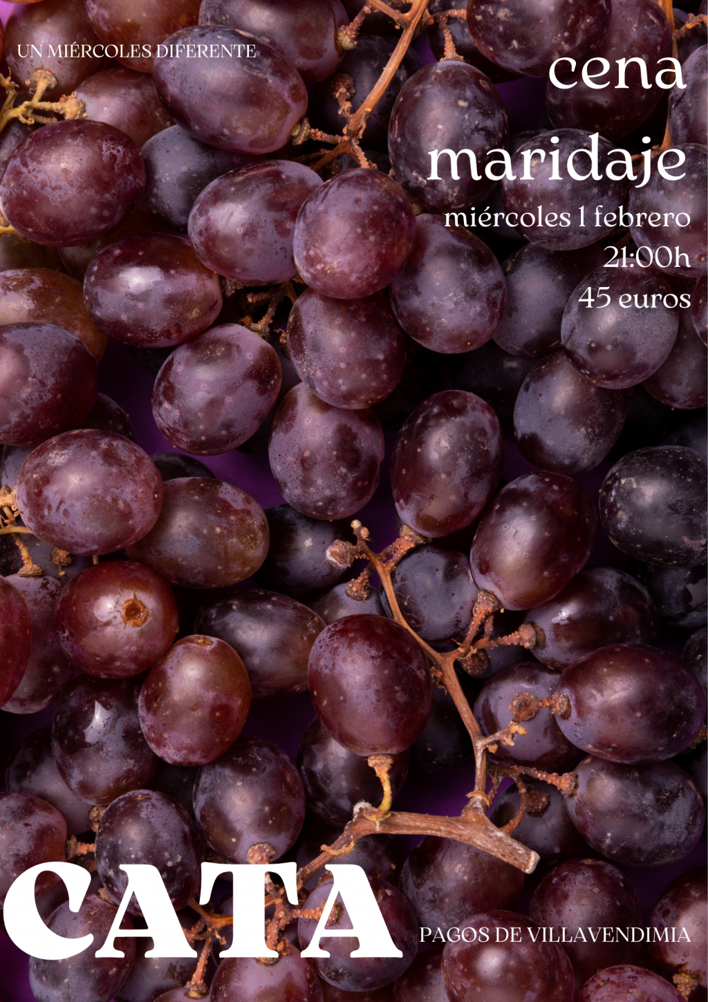 Poster Abecedario comida U minimalista morado